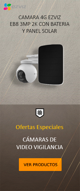 CAMARA PT IP EXTERIOR 3MP 2K 4G CON BATERIA Y PANEL SOLAR EZVIZ EB8